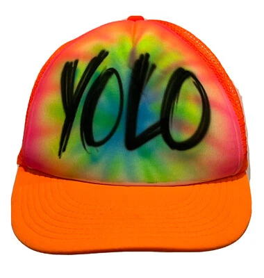 $16.48 • Buy YOLO You Only Live Once Tie Dye Neon Bright Snapback Baseball Cap Hat