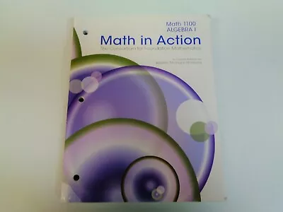 Math In Action The Consortium For Foundation Mathematics Math 1100 Algebra 1 WMU • $2