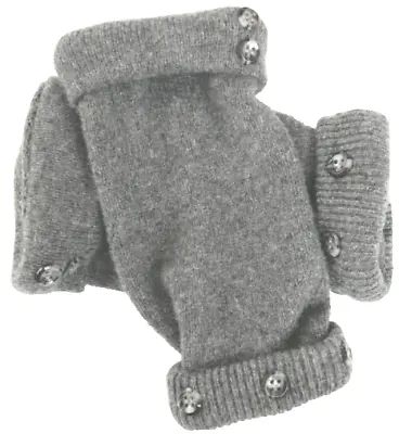 Fingerless Gloves Gray 100% Cashmere S M L Small Medium Large Mittens Arm Warmer • $32.98