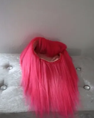Amora Straight Fusia Deep Pink Fringe Machine Made Brazilian Human Hair Bob Wig  • £140
