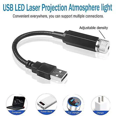 $3.84 • Buy Projector Atmosphere Galaxy Lamp Mini LED Car Roof Star Night Light USB Dec GX
