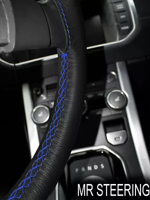 For Volvo Vnl 610 Truck 98-06 Leather Steering Wheel Cover R Blue Double Stitch • $32.99