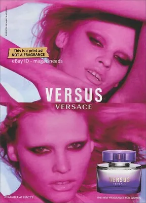 $3.00 PRINT AD - VERSACE Fragrances 2010 LARA STONE Sexy Woman 1-Page • $3