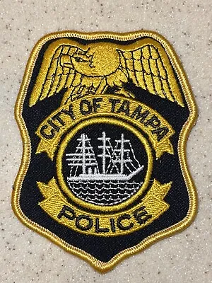 Vintage Florida City Of Tampa Police Patch (Black) • $8.88
