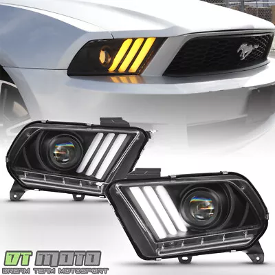 2010-2014 Ford Mustang Sequential DRL LED Headlights Headlamps Lights 10 11 12 • $265.99