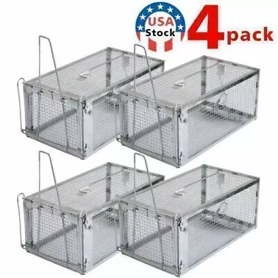 4pcs Live Humane Cage Trap For Small Animal Rats Mice Chipmunks Rodents Pest • $41.67