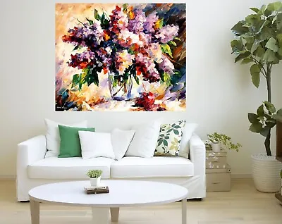 Leonid Afremov LILAC MORNING Painting Canvas Wall Art Picture Print HOME • £20