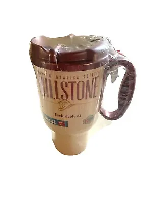 Vtg Premium Arabica Coffees Millstone Insulated Mac’s Coffee Mug Cup W/ Lid READ • $31.99
