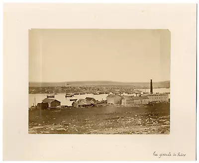 Norway Overview Of Vadsø Vintage Albumen Print Norway Albumin Print  • $84.03