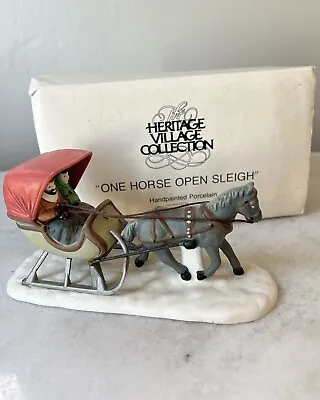 Dept 56 Heritage Village Collection One Horse Open Sleigh #59820 W/ Box Retired • $15