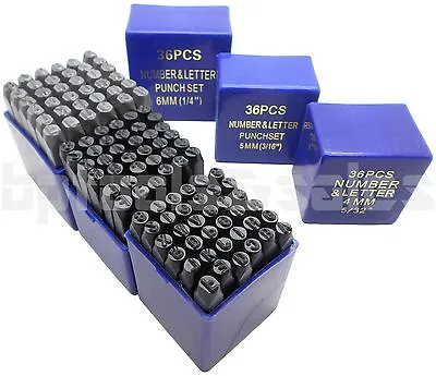 108pc 1/4'' 3/16  5/32  Letter & Number Stamping Set Hardened Steel Metal Die • $44.99