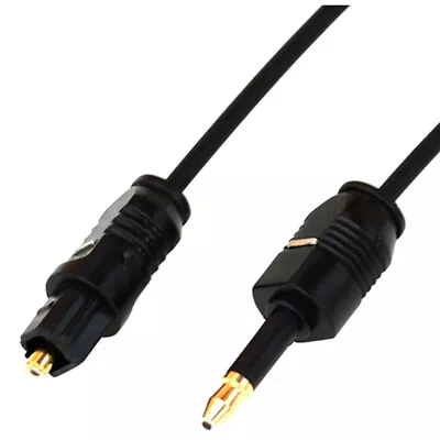 1.96Ft Toslink Male To Mini Plug 3.5mm Male Digital Optical SPDIF Audio Cabl*PN • £4.75