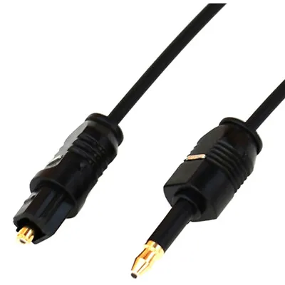 1.96Ft Toslink Male To Mini Plug 3.5mm Male Digital Optical SPDIF Audio CaY:-o • $1.33