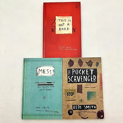 Keri Smith Lot Of 3 Paperback Books This Is Not A Book Mess Pocket Scavenger NEW • $13.97