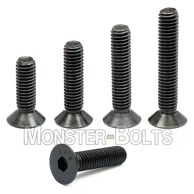 #6-32 Flat Head Socket Caps Screws 82° Countersunk Alloy Steel Black Oxide SAE • $7.80