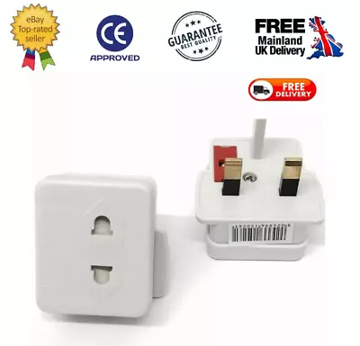 £3.99 • Buy Shaver Adaptor UK Plug Convert 2 Pin In To 3 Pin UK Bathroom Toothbrush  1A Fuse