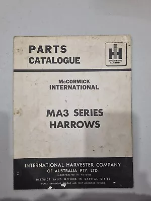 Parts Catalogue McCormick International MA3 Series Harrows Farming • $24.90