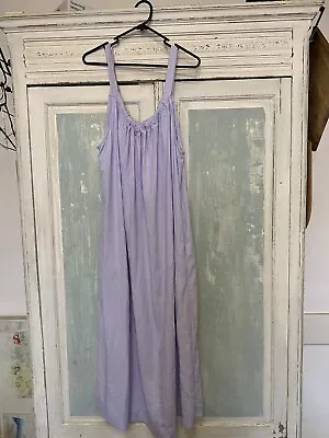 Women's Sleeveless Linen Blend Dress Size 20 Maxi Long Solid Lilac Casual • $19.99