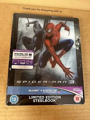 Spider-Man 3 2007 Very Rare UK Lenticular Blu Ray SteelBook NEW & SEALED Marvel • £94.99