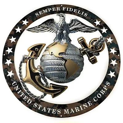 USMC Camouflage Officer Marine Corps EGA Insignia Large Wall Emblem • $74.95