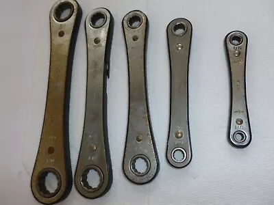 SAE Ratchet Wrench 5 PC  7/8 3/4  11/16”9/16” 1/2” 7-16” 3/8” 5/16” 1/4” • $15