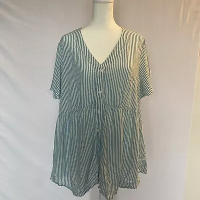 Blue Stripe Button Down Shirt - Isabel Maternity Size XXL -NWOT • $8.99