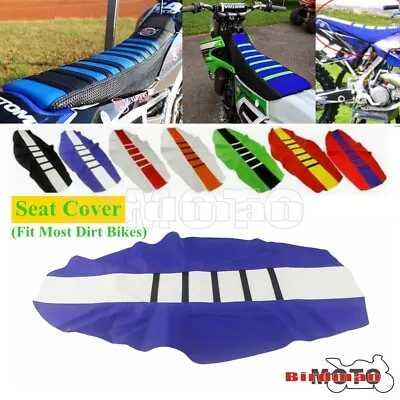 Universal Ribbed Gripper Soft Seat Cover For Suzuki DR650 DRZ RMZ RM-Z 650 250 • £17.09