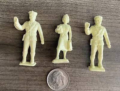 3 Vintage Marx Figures 2 Traffic Cops & Woman From Disneyland Set • $24.99