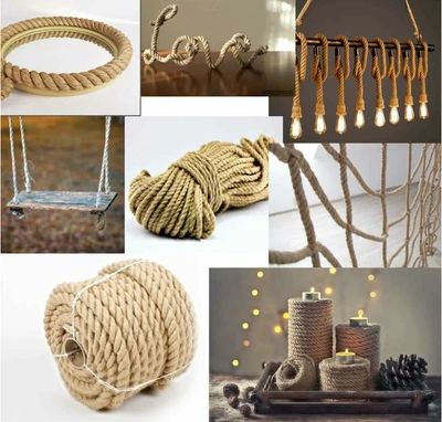 £0.99 • Buy 100% Natural Jute Hessian Rope Cord Braided Twisted Boating Sash Garden Decking