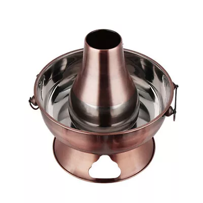 Red Copper Stainless Steel Traditional Beijing Chinese Large Charcoal Hot Pot • $66.82
