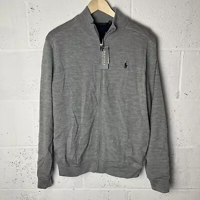 Ralph Lauren Classic Full Zip Sweatshirt Grey Size Medium • £100