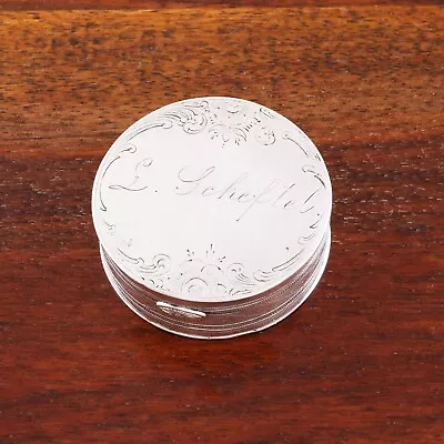 American Coin Silver Pill Box Monogram L. Sheftel • $109.50