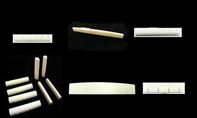 6 String 7 String 12 String Acoustic Guitar Bone  Nut & Saddle Blank & Slotted • $7.65