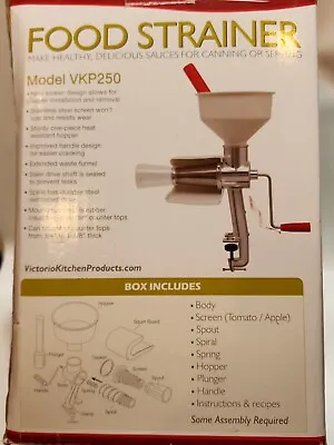 $45 • Buy Victorio Model 250 Food Strainer Sauce Maker VKP250