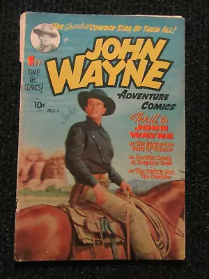 John Wayne Adventure Comics #1  Winter 1949  Nice Complete Copy!!  See Pics!! • $324