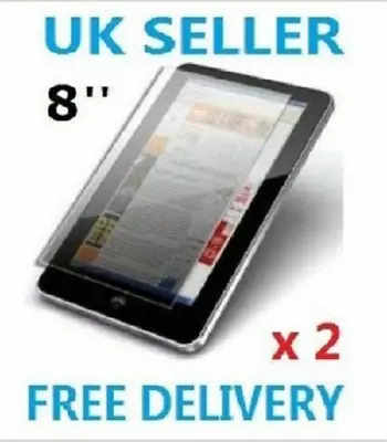 2 X PROFESSIONAL SCREEN PROTECTOR FOR 8  INCH ANDROID TABLET PC EPAD APAD UK • $3.72