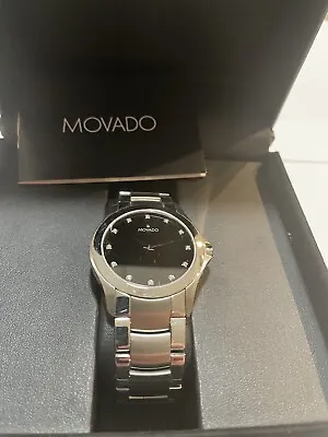 Movado Masino 84 G2 1855 Diamond Black Dial Watch • $475