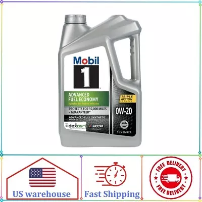 Mobil 1 Advanced Fuel Economy Full Synthetic Motor Oil 0W-20 5 Quart • $24.97