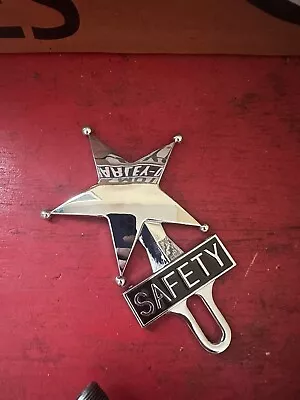 Harley Knucklehead Panhead Flathead CHROME Safety Star License Plate Topper 889d • $45