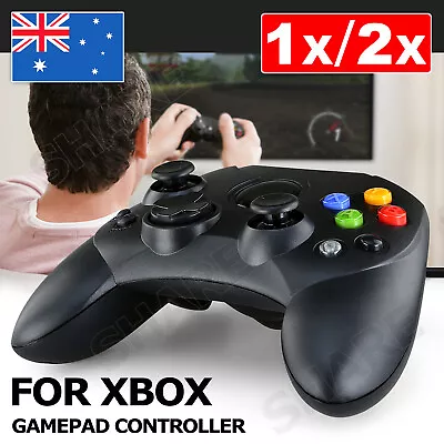 DualShock Gamepad Game Controller  For Microsoft Original XBOX Black • $17.95