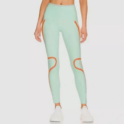 $140 Adidas By Stella McCartney Women's Green Training Tights Pants Size M • $45.18