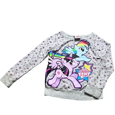 My Little Pony | Girls Size S (6/6x) Grey Purple Graphic Print Sweatshirt • £8.02