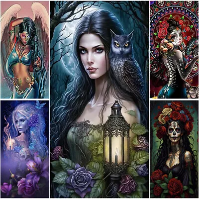 Large Skull Women 5D Diamond Painting Full Drill Cross Stitch Embroidery Picture • $10.98