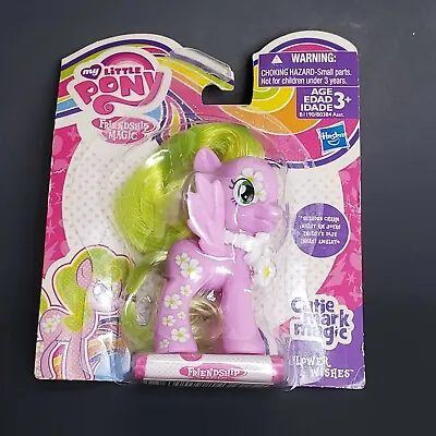 My Little Pony Flower Wishes Figure Pink Pegasus Cutie Mark Magic PACKAGE WEAR • $15.98