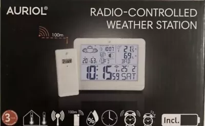 £18.99 • Buy Auriol Radio Controlled Weather Station(black And White Colour)