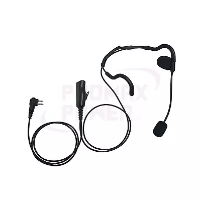 Behind-Head Single Muff Headset W/ Large Lapel PTT For Motorola CP200 RDM2070d • $19.99