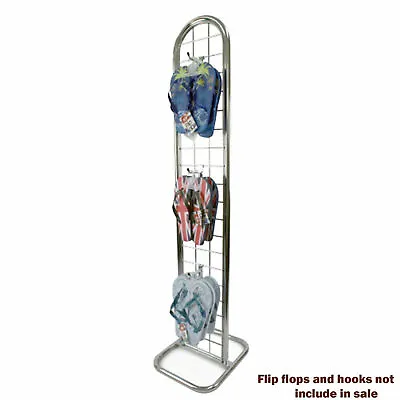£60.49 • Buy New Grid Mesh Freestanding Chrome Display Tower/ Stand Retail Shop Display