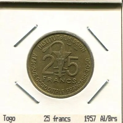25 FRANCS 1957 TOGO Coin #AS348C • $9.88