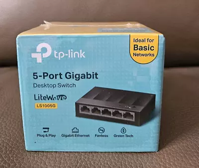 TP-Link 5-Port Gigabit Desktop Switch RJ45 Port (LS1005G) AU Version Plug N Play • $38