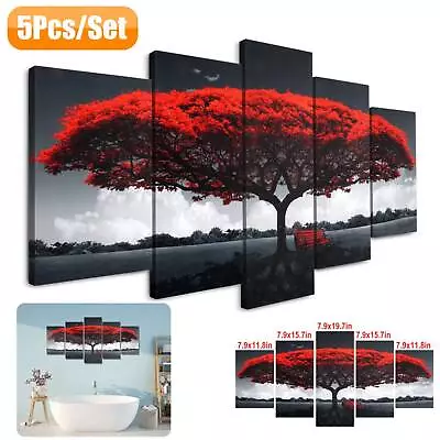 5Pcs Canvas Print Paintings Landscape Pictures Wall Art Modern Home Room Decor • $11.98